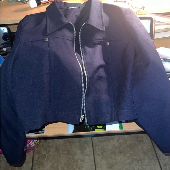 Cute,Dark navy zipper jacket - Picture 2 of 3